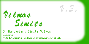 vilmos simits business card